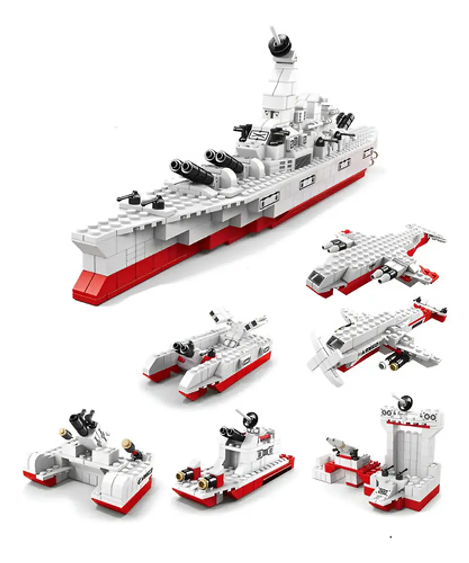 Bloques Carro Marina Armar 1000pcs 6 En 1 Armatodo Fichas 1