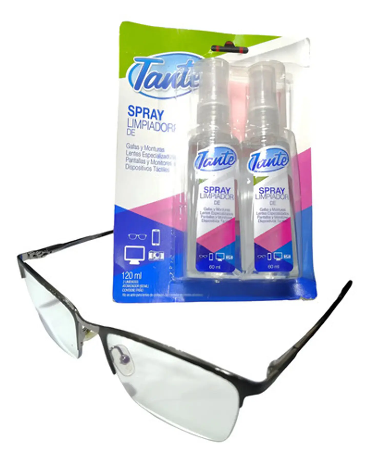 Spray X2 120ml Tante Limpiador De Gafas Pantallas Celulares  2