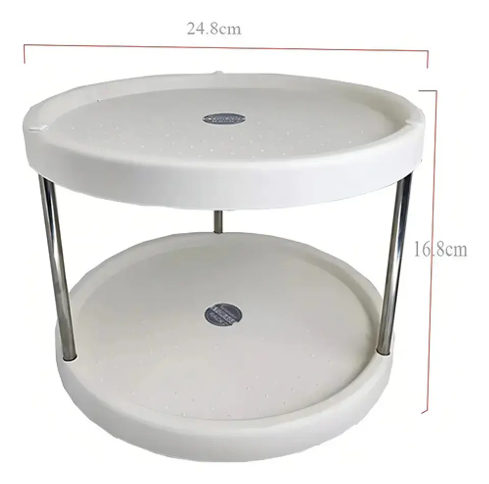Organizador Estante Especiero Giratorio De 2 Niveles Cocina 5