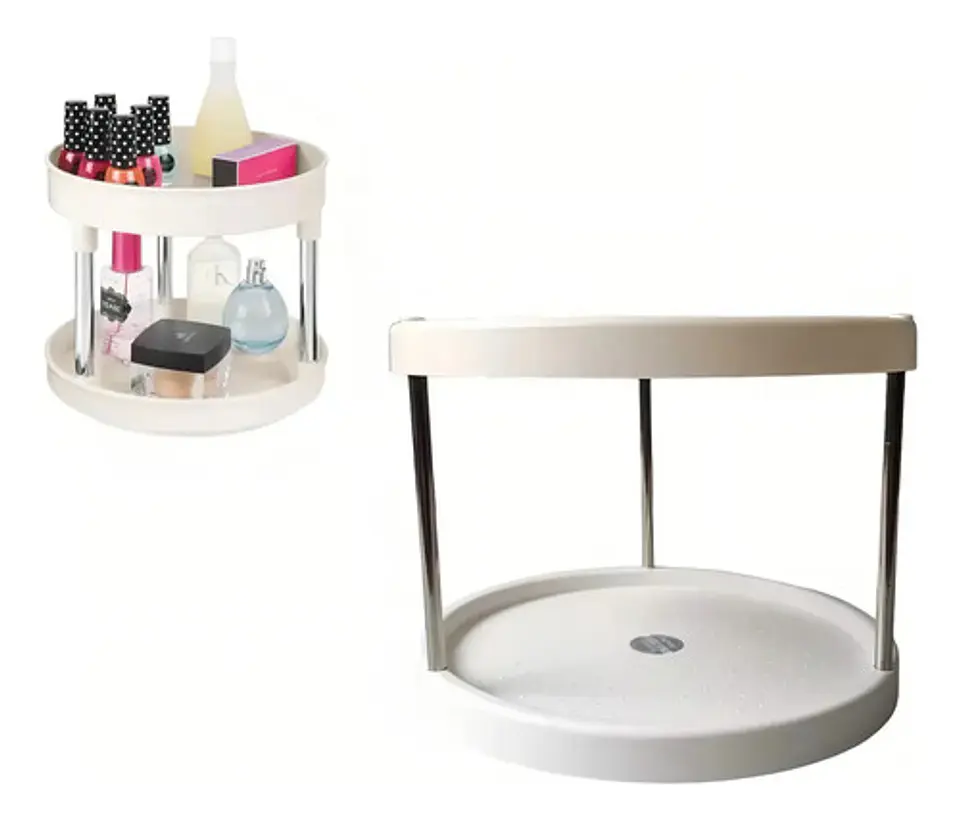 Organizador Estante Especiero Giratorio De 2 Niveles Cocina 7