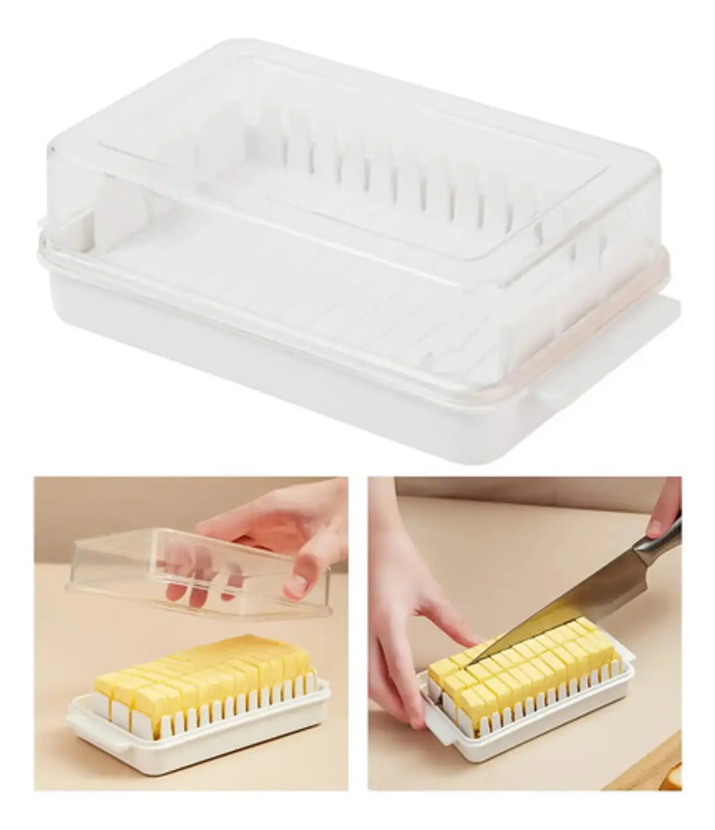Caja Cortadora De Mantequilla Recipiente Mantequillera 3