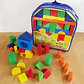 Maletin Didactico Madera Maleta Cubos Figuras Logicos Bloque Color Naranja - Miniatura 3