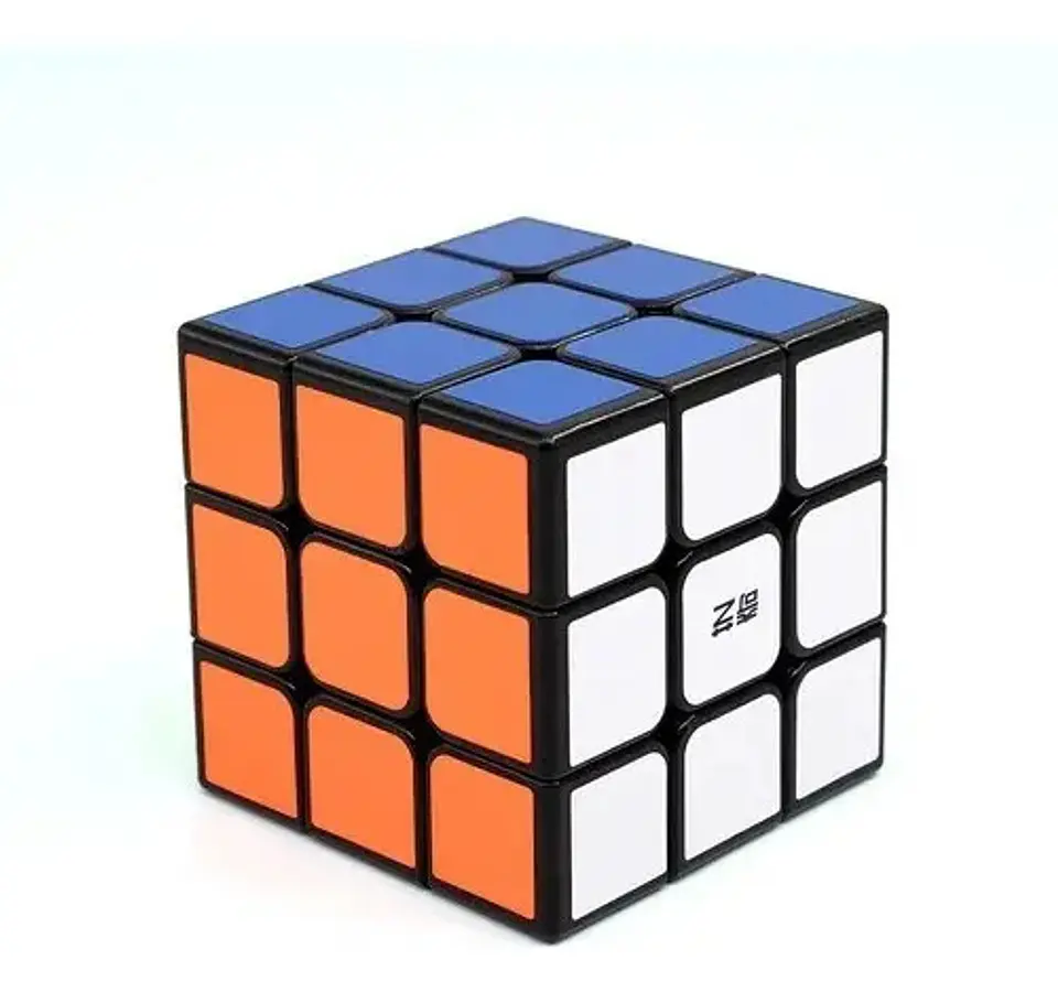 Cubo Rubik Qiyi 3x3 Grande Sail 6.8 Cm 3x3x3 Speed Cube Color De La Estructura Negro 1
