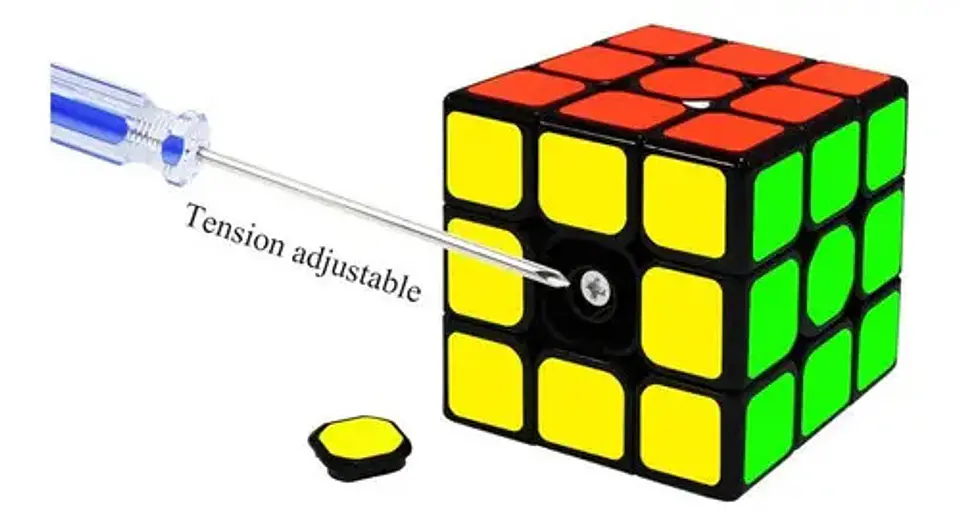 Cubo Rubik Qiyi 3x3 Grande Sail 6.8 Cm 3x3x3 Speed Cube Color De La Estructura Negro 3
