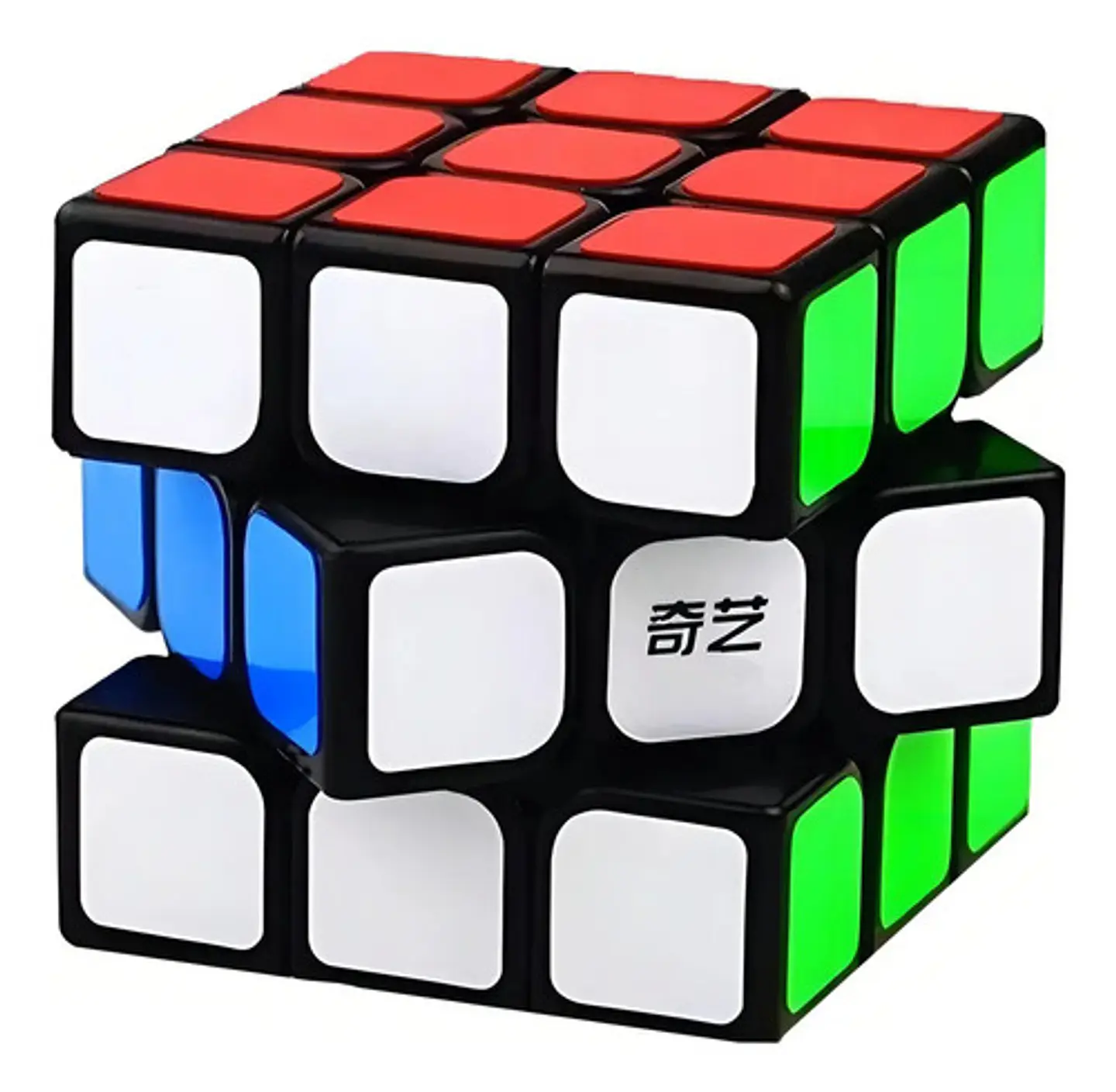 Cubo Rubik Qiyi 3x3 Grande Sail 6.8 Cm 3x3x3 Speed Cube Color De La Estructura Negro 6