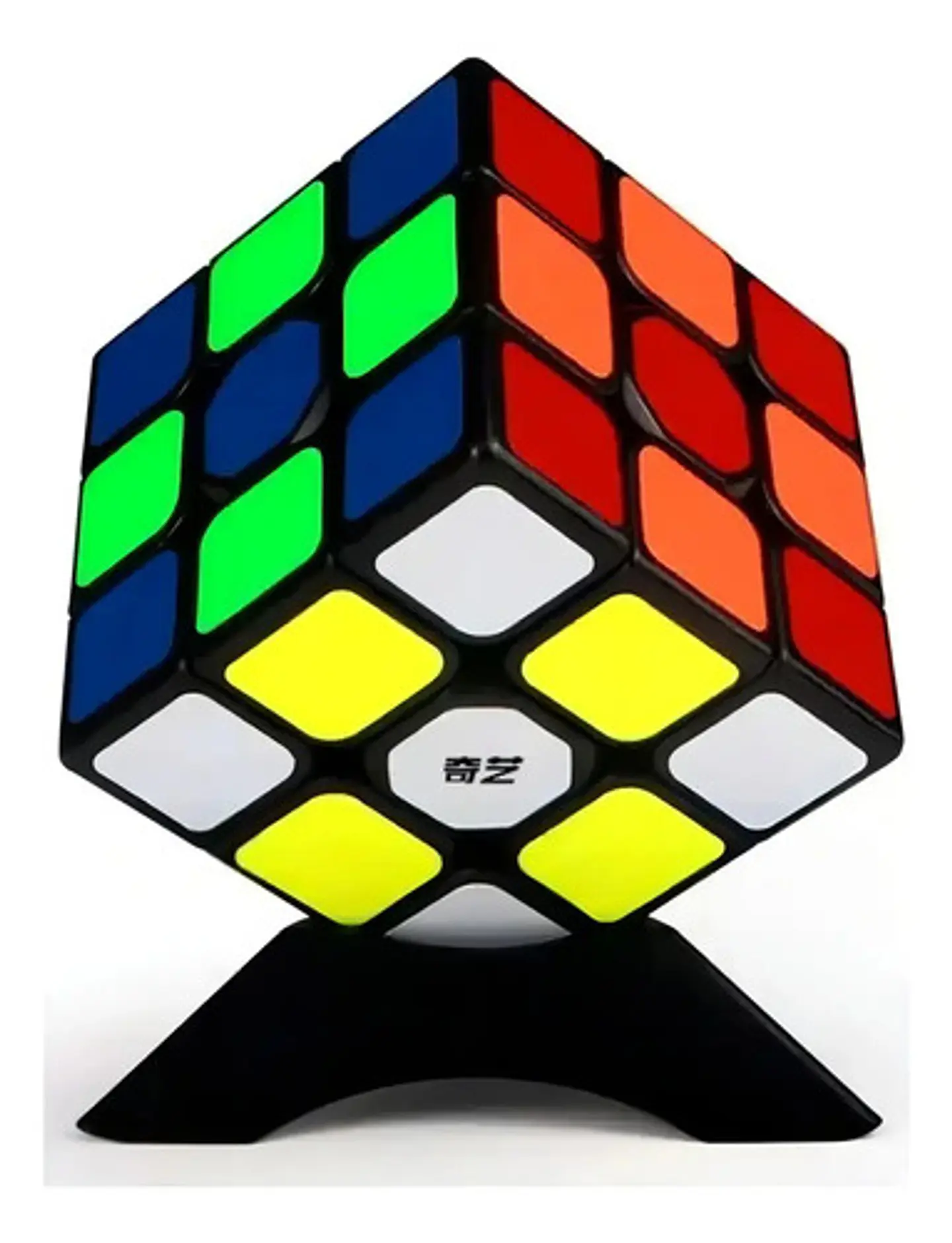 Cubo Rubik Qiyi 3x3 Grande Sail 6.8 Cm 3x3x3 Speed Cube Color De La Estructura Negro 7