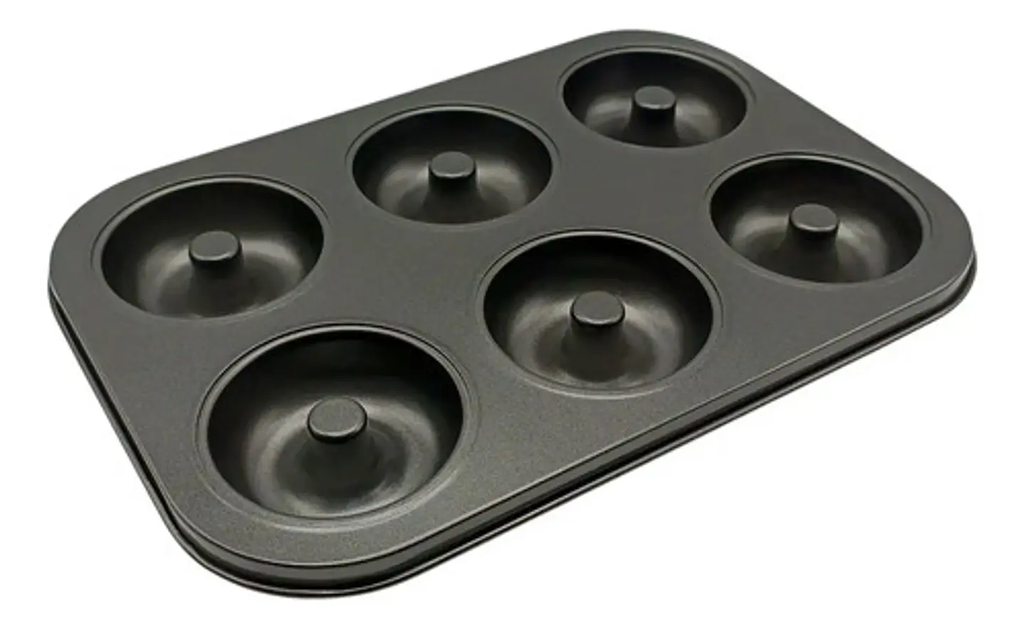 Molde Charola Para 6 Donas Repostería 6.5cm Color Negro 1
