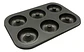 Molde Charola Para 6 Donas Repostería 6.5cm Color Negro - Miniatura 1