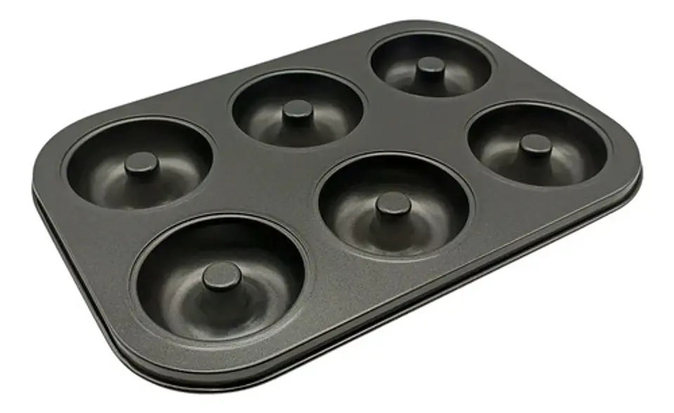 Molde Charola Para 6 Donas Repostería 6.5cm Color Negro 1