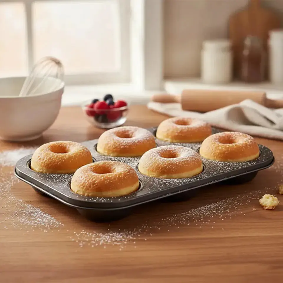 Molde Charola Para 6 Donas Repostería 6.5cm Color Negro 3