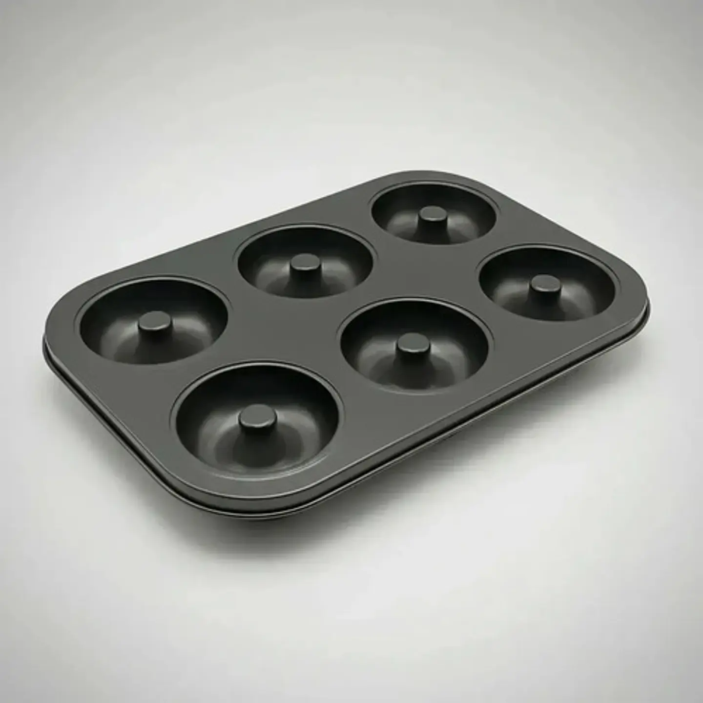 Molde Charola Para 6 Donas Repostería 6.5cm Color Negro 4