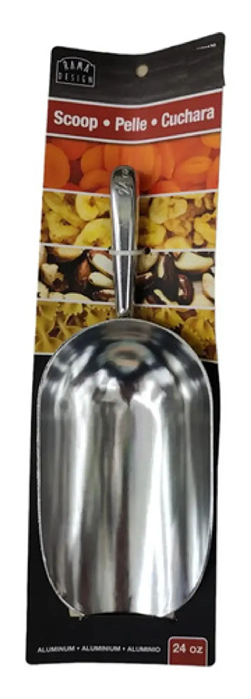 Cuchara Rama Design Acero Inoxidable 27cm Medidora 24oz Mango Aluminio Plateado 1