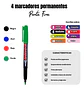 Marcador Permanente Punta Fina Offi-esco X4 Oe-528-4 - Miniatura 2