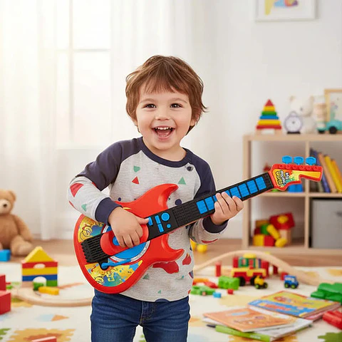 Guitarra  Musical Infantil Con Luces Niños Juguete