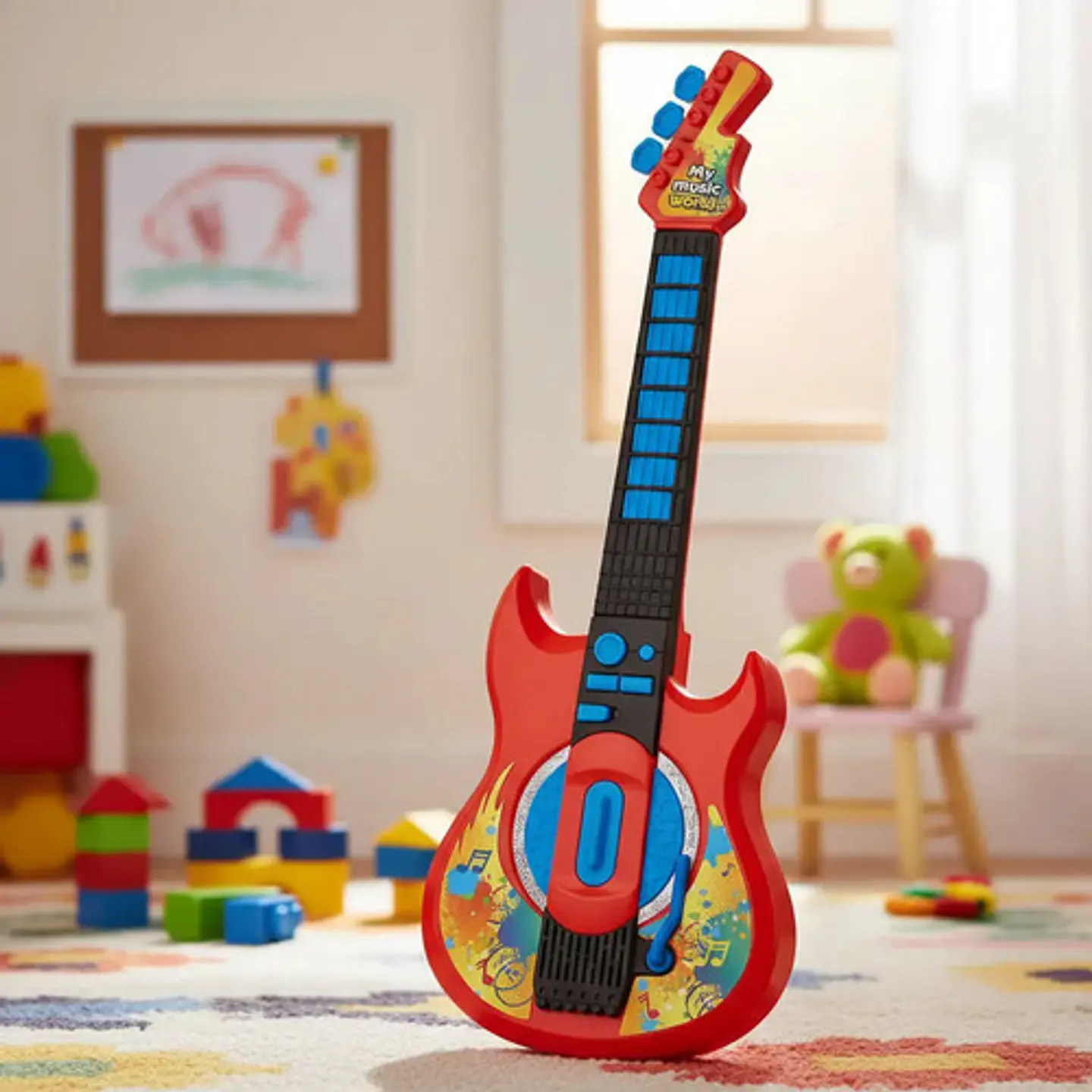 Guitarra  Musical Infantil Con Luces Niños Juguete 2