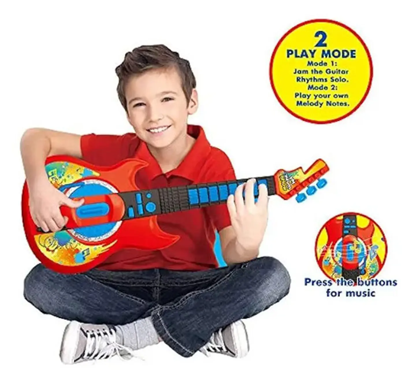 Guitarra  Musical Infantil Con Luces Niños Juguete 4