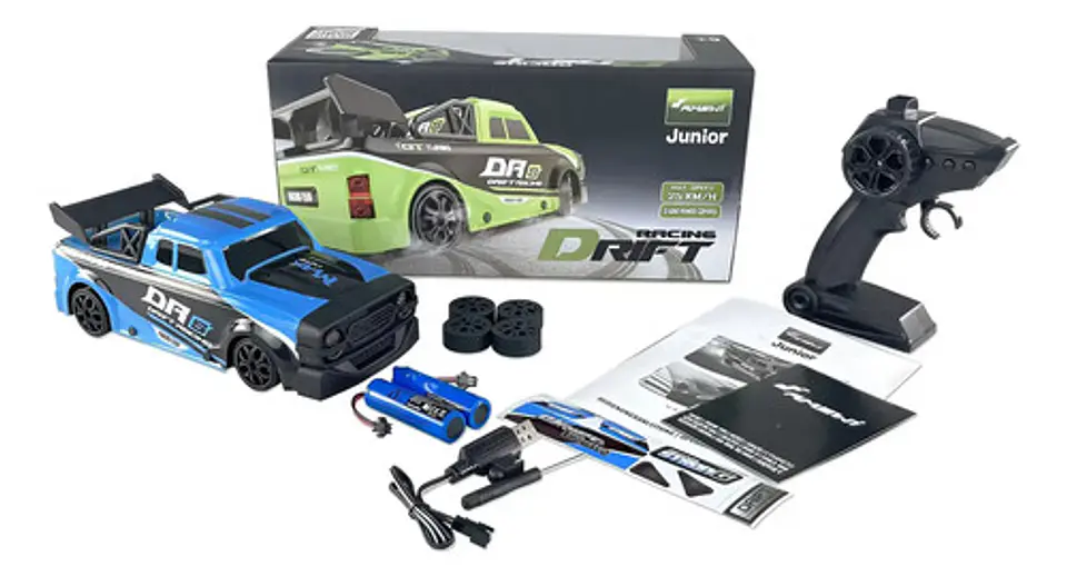 Camioneta Drift Racing A Control Remoto Repuesto De Llantas Color Azul Marino 2