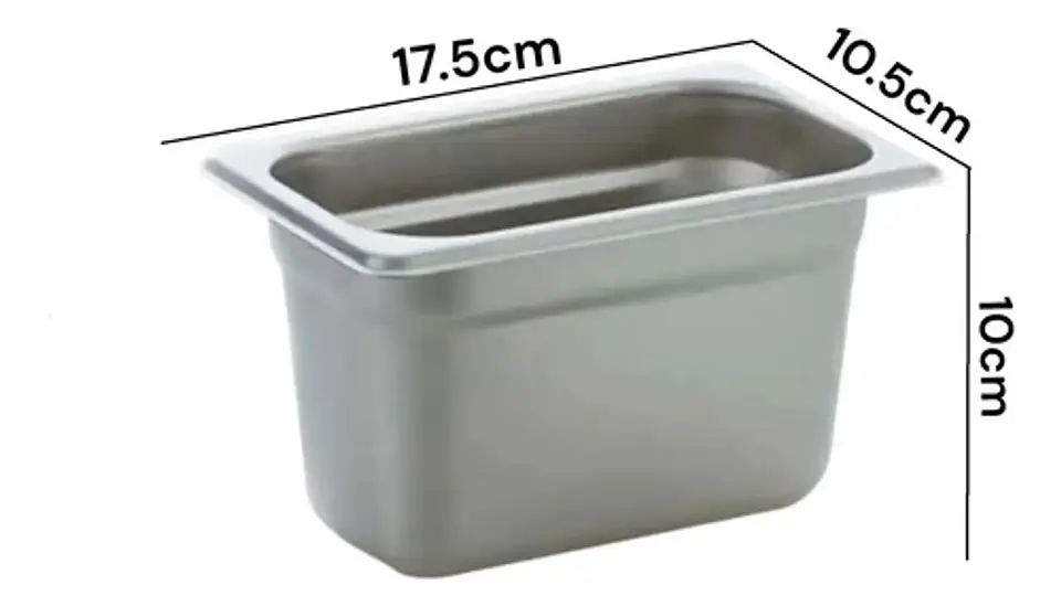 Azafate Acero Inoxidable 1/9 17.5x10.5x10cm Sin Tapa 4