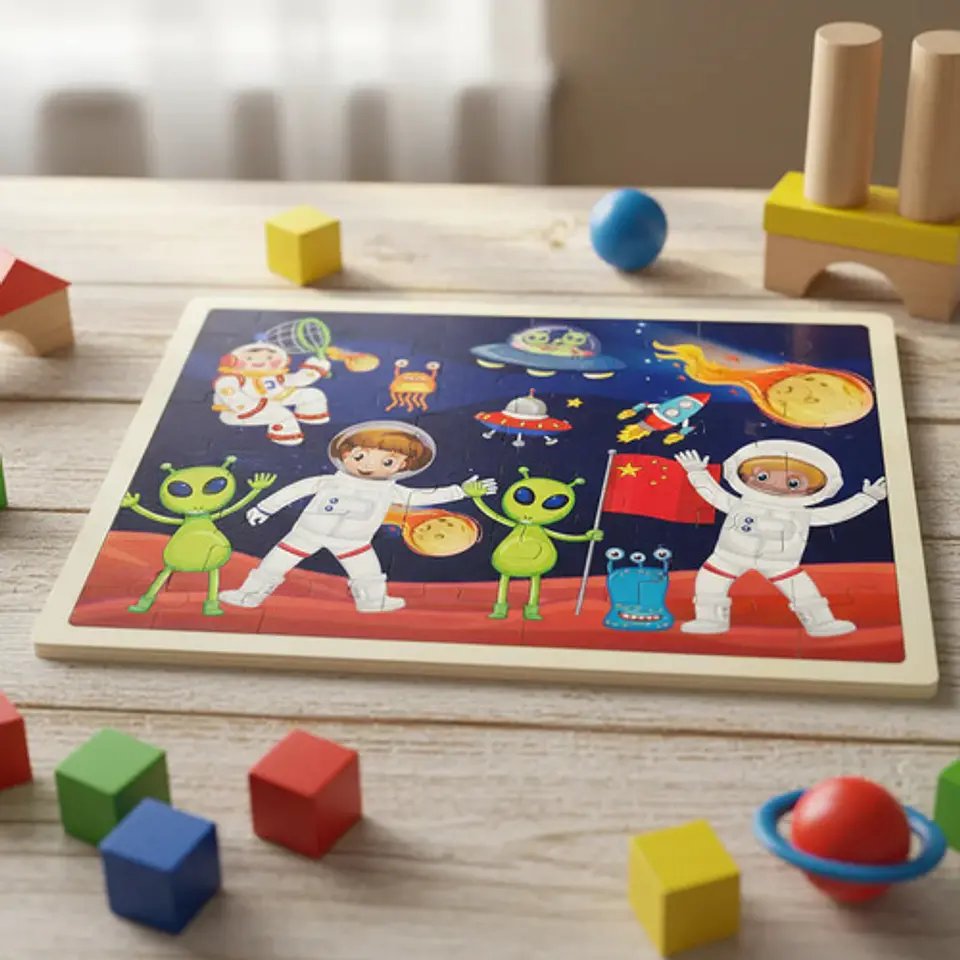 Didáctico De Madera Infantil Rompecabezas Surtido 100 Piezas 2