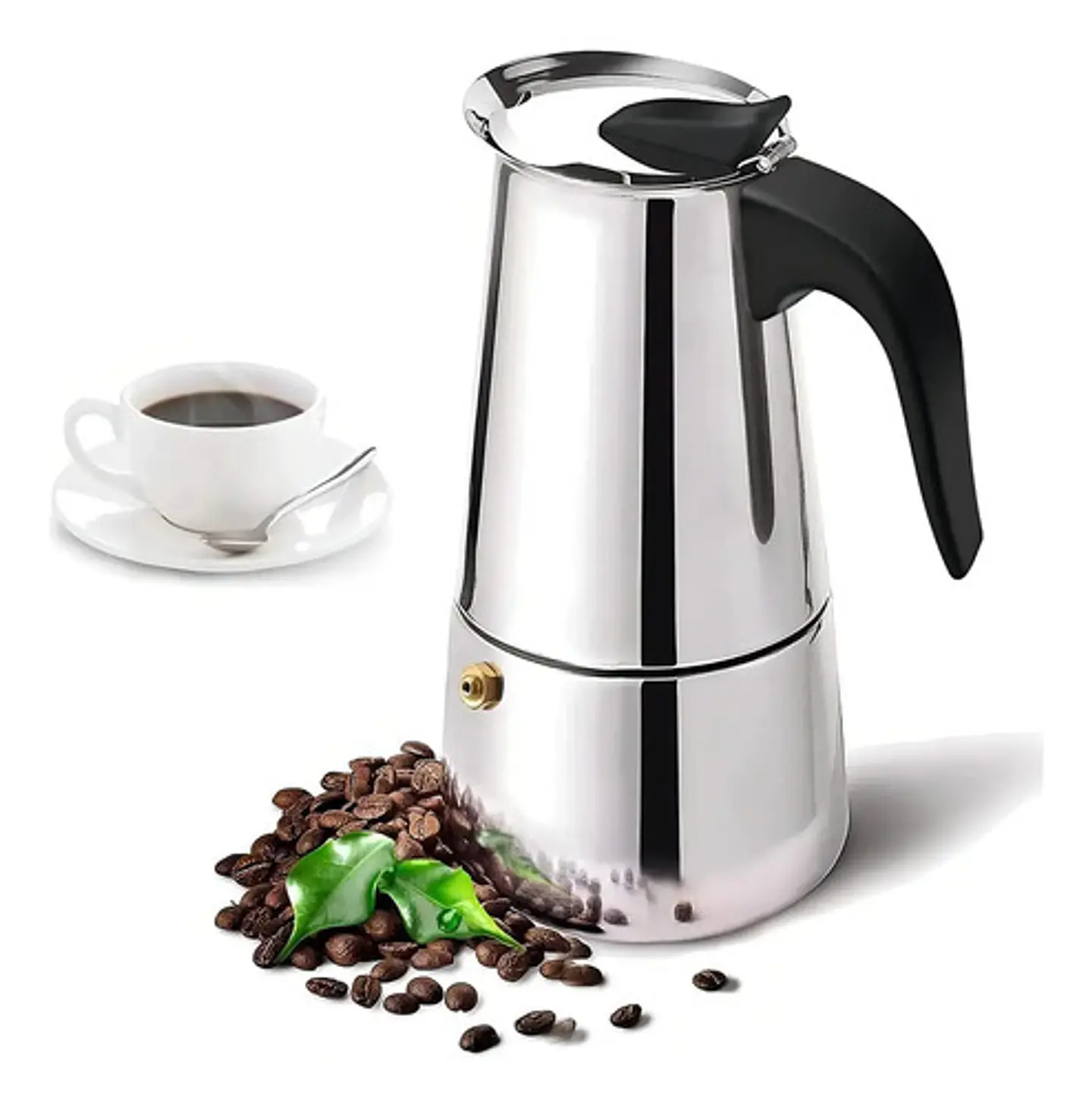 Cafetera Espresso Maker 6 Tazas Manual Acero Italiana 9