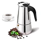 Cafetera Espresso Maker 6 Tazas Manual Acero Italiana - Miniatura 9