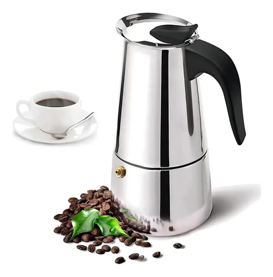 Cafetera Espresso Maker 6 Tazas Manual Acero Italiana 9