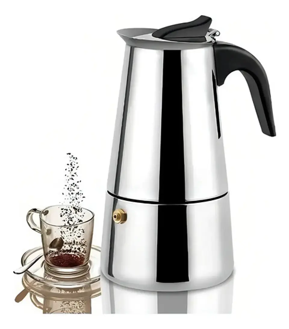 Cafetera Espresso Maker 6 Tazas Manual Acero Italiana 10