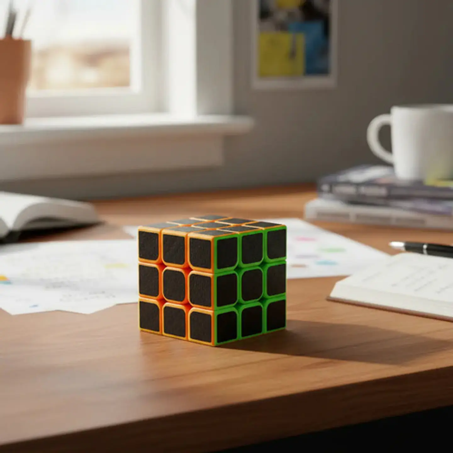 Cubo Mágico Carbono 3x3 Juego Rubik Rompecabezas Sh6602 3