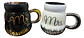 Set 1 Pocillos Tazas Regalo Boda Pareja Ceramica Mugs Espejo - Miniatura 3