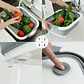 Tabla Picar Escurridor Plegable 3 En 1 Cocina Multifunción Silicona Antideslizante Rebatible Cortar Lavar Verduras Frutas Compacta Pileta Bacha Camping Portátil Resistente Gris - Miniatura 7