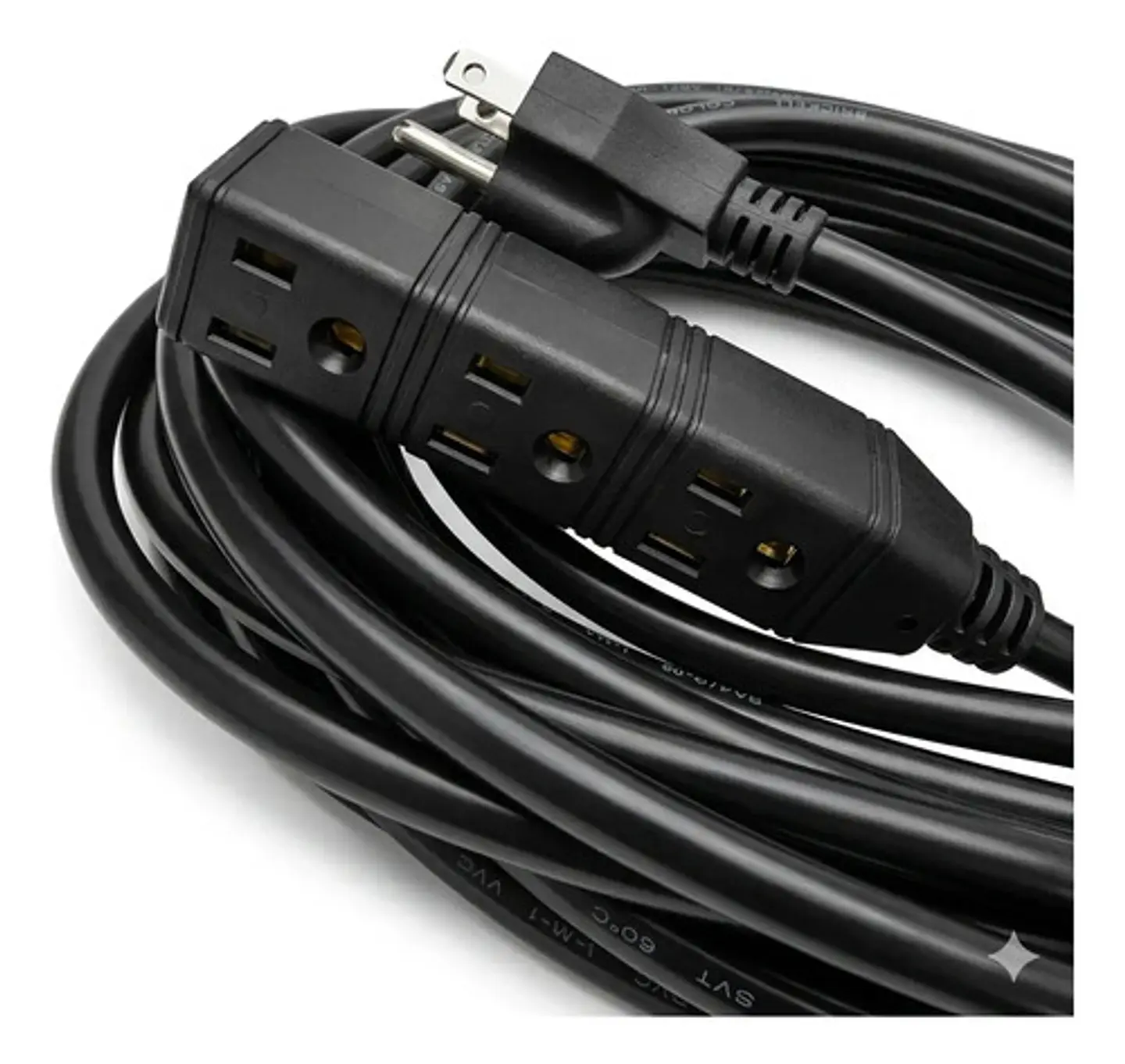 Extensión Eléctrica Industrial Brickell Bk-2071 Negra 15 Met 3