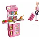 Maletín Cocina Juguete 4en1 Niñas Bowa 63cm Agua 41 Accesorios Rosada Rosada /8776 - Miniatura 1