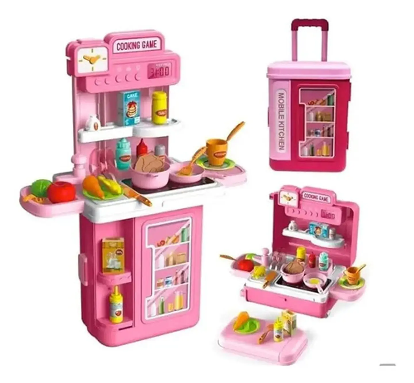 Maletín Cocina Juguete 4en1 Niñas Bowa 63cm Agua 41 Accesorios Rosada Rosada /8776 2
