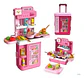 Maletín Cocina Juguete 4en1 Niñas Bowa 63cm Agua 41 Accesorios Rosada Rosada /8776 - Miniatura 2