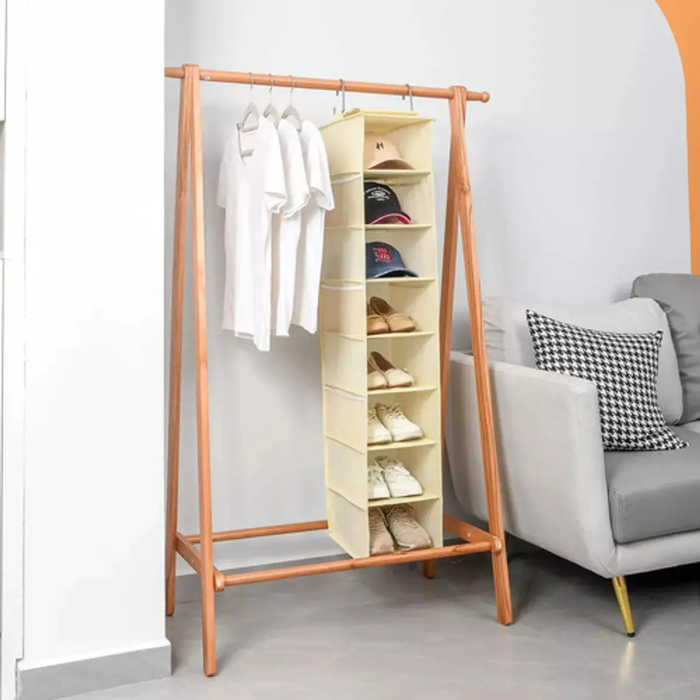 Organizador De Zapatos Tela 15x30x120 Cm Organizador 00834  3