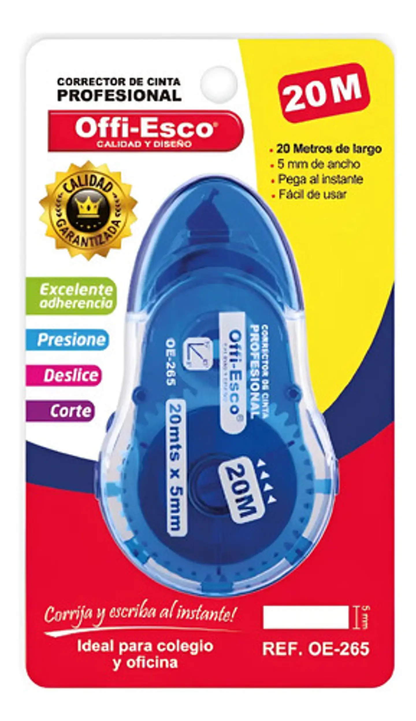 Corrector De Cinta Profesional Offi Esco 20 Metros 1