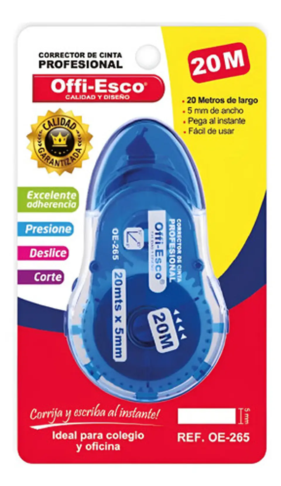 Corrector De Cinta Profesional Offi Esco 20 Metros 1