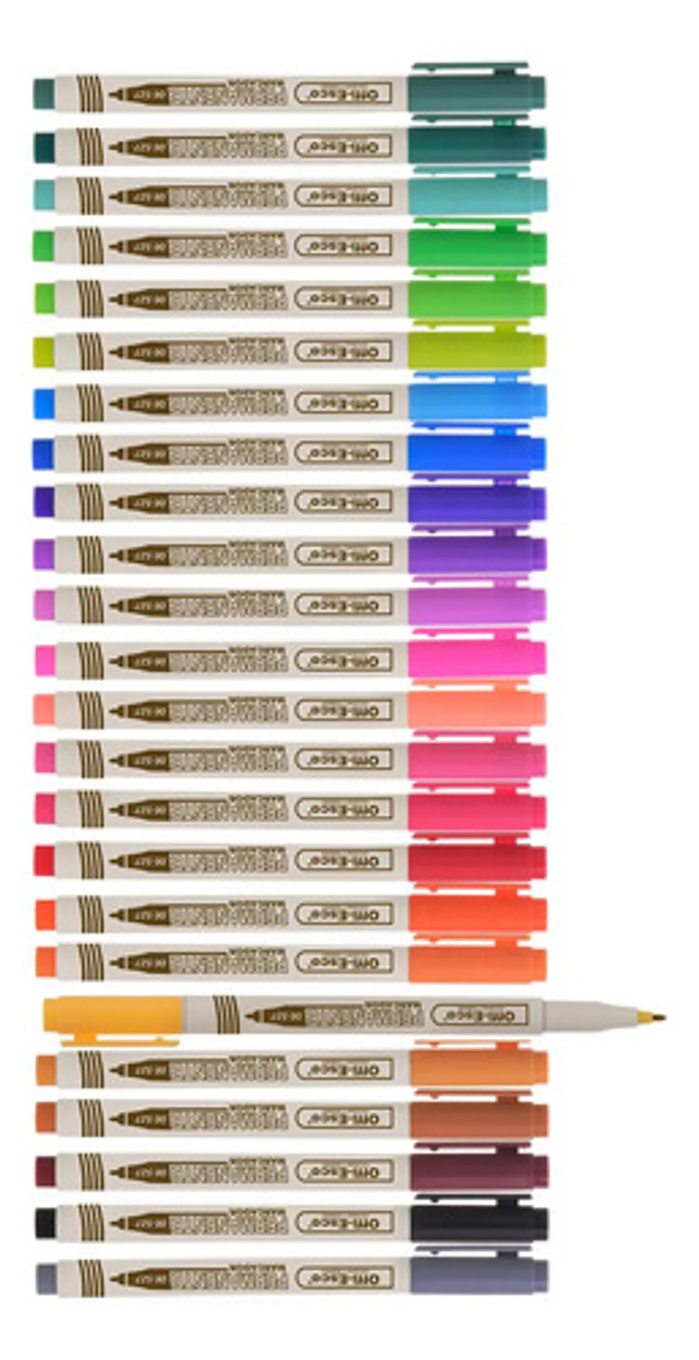 Marcadores Permanentes Offi-esco Punta Extra Fina 26 Colores Variados Frios 2