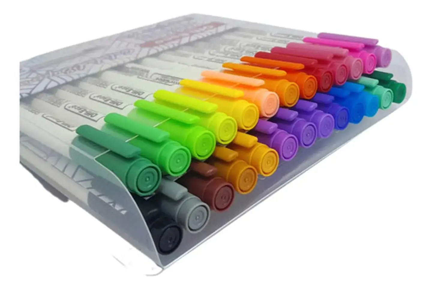 Marcadores Permanentes Offi-esco Punta Extra Fina 26 Colores Variados Frios 4