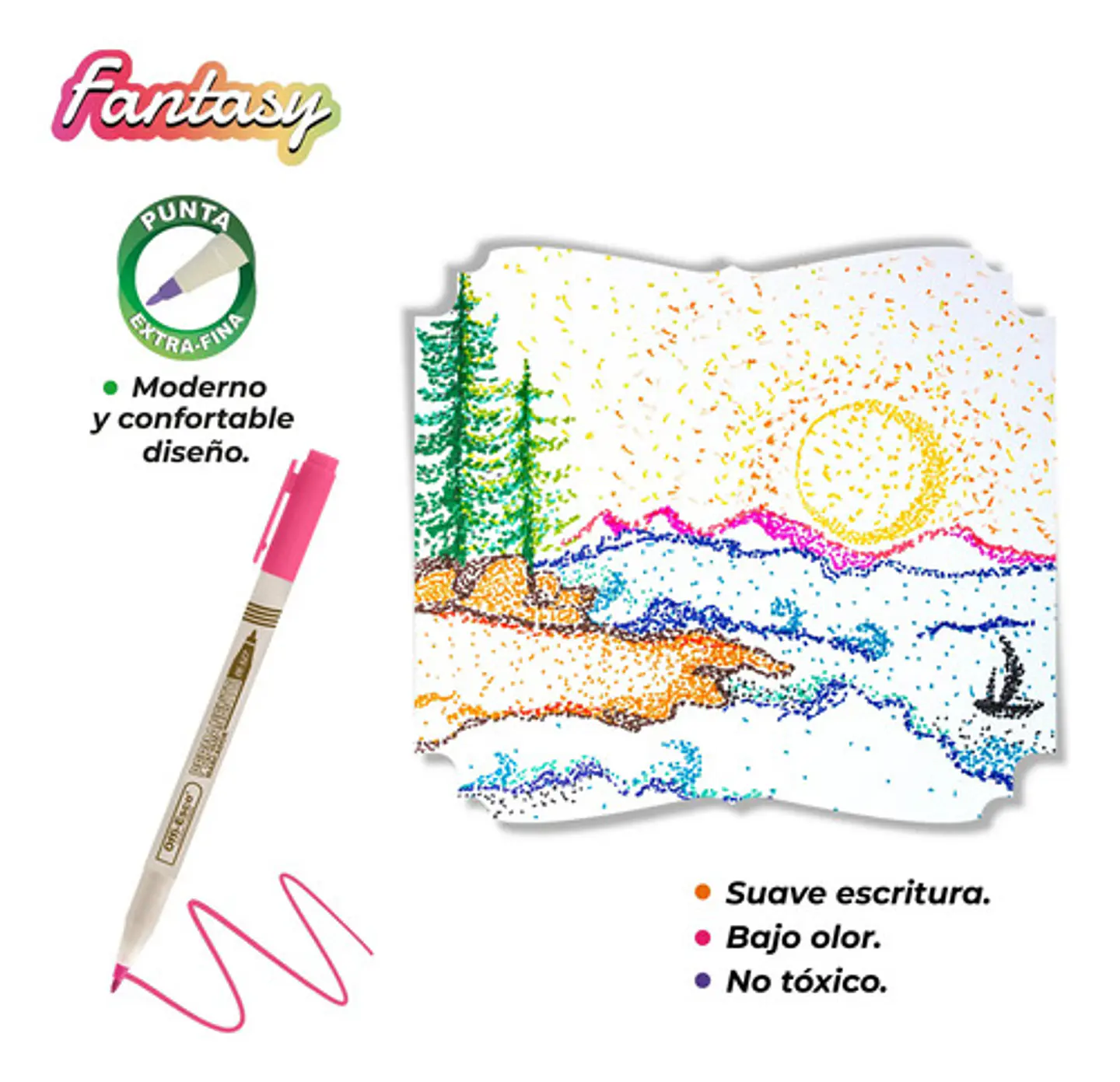 Marcadores Permanentes Offi-esco Punta Extra Fina 26 Colores Variados Frios 5