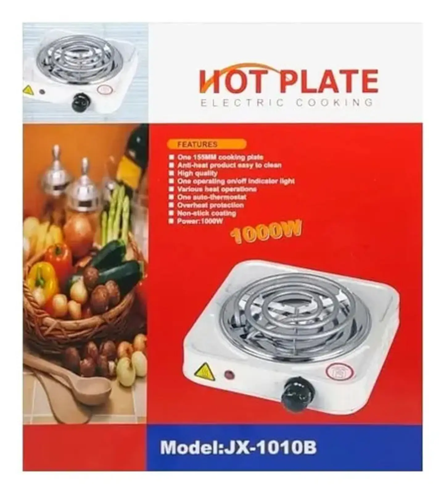 Estufa Eléctrica Sencilla Portátil De Un Puesto 1000w 2