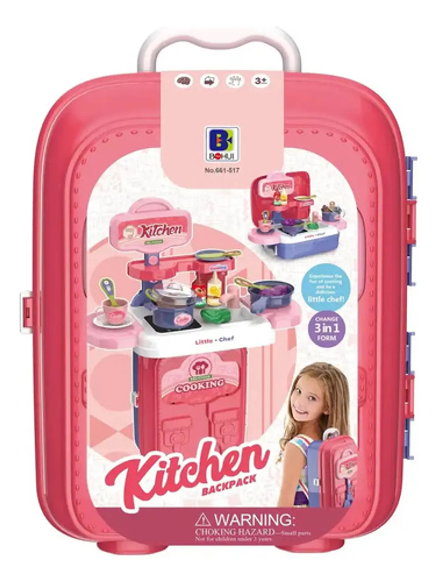 Cocina Mochila Bolso Chef Juguete 3en1 26pcs 4