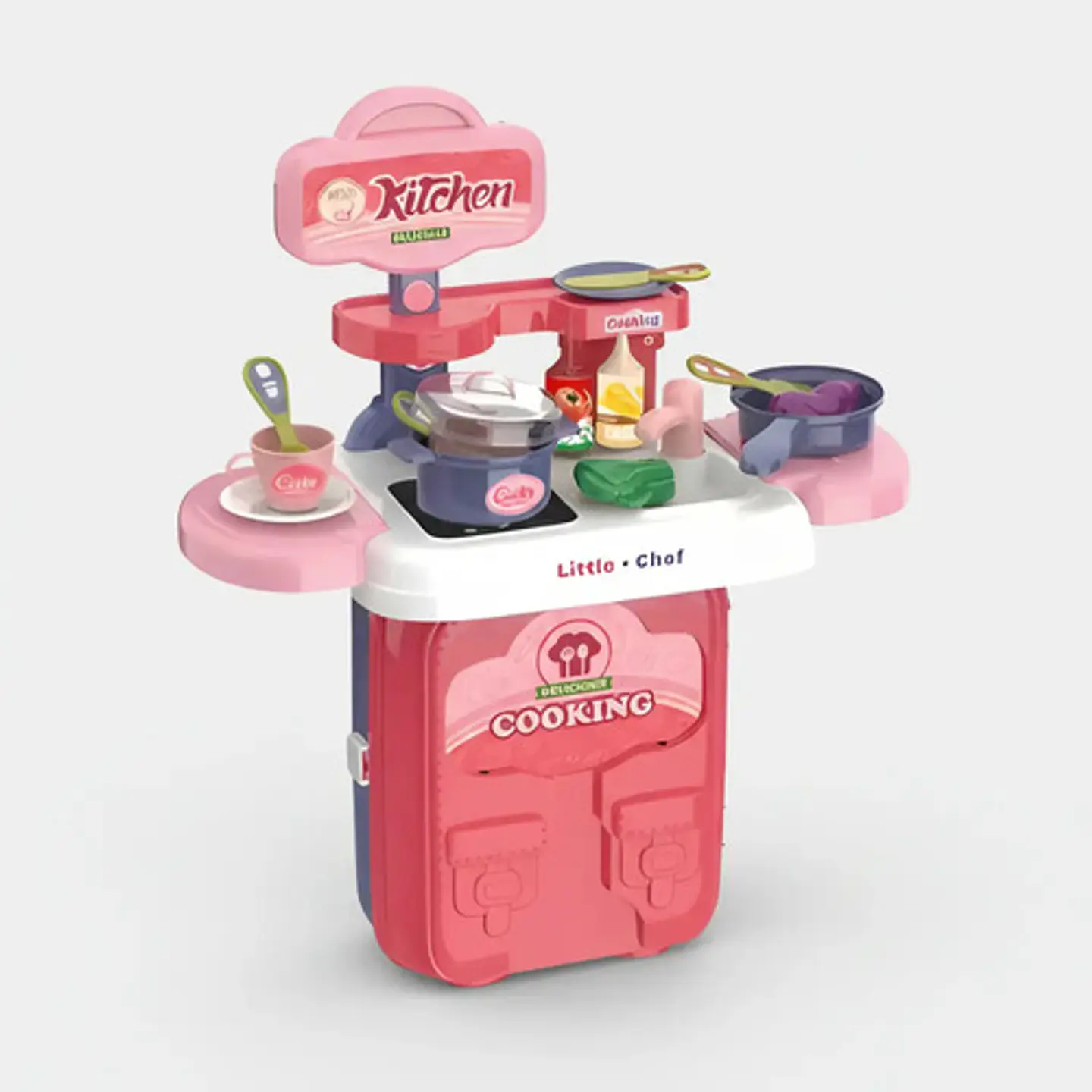Cocina Mochila Bolso Chef Juguete 3en1 26pcs 8