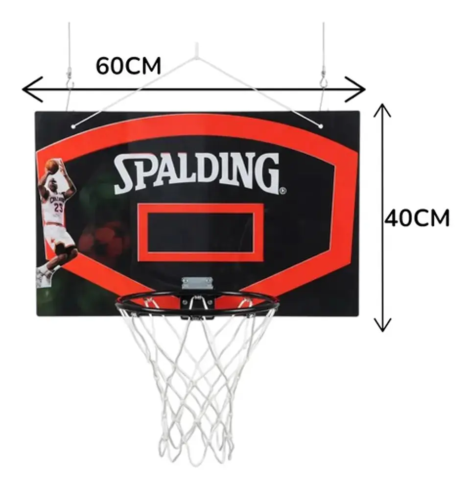 Tablero De Baloncesto Pared Básquet  Aro Y Malla Grande 5