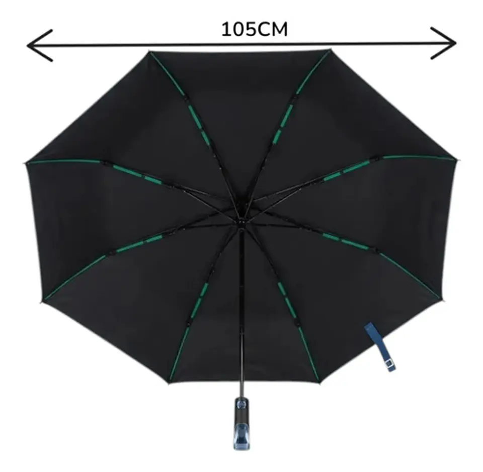 Sombrilla Automatica Plegable Resistente 3 Varillas Hebilla 5