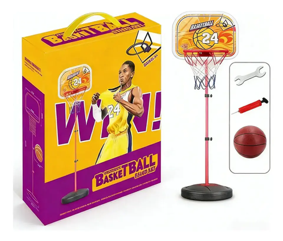 Canasta Cancha Basketball Infantil Ajustable Baloncesto 1.7m 1