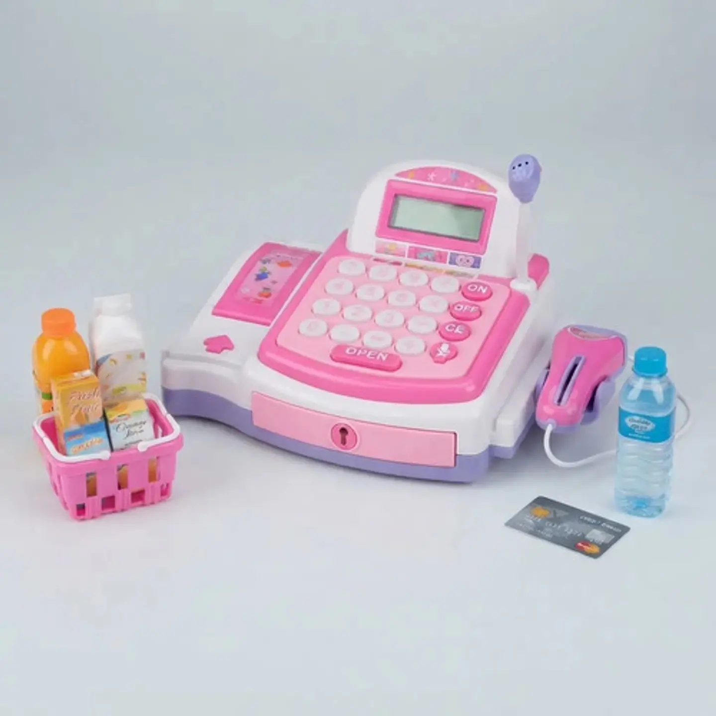 Caja Registradora Canasta De Juguete Rosada Para Niñas Rosa 1