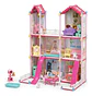Casa De Muñecas Grande 3 Pisos Con Tobogán Y Accesorios Rosa - Miniatura 1
