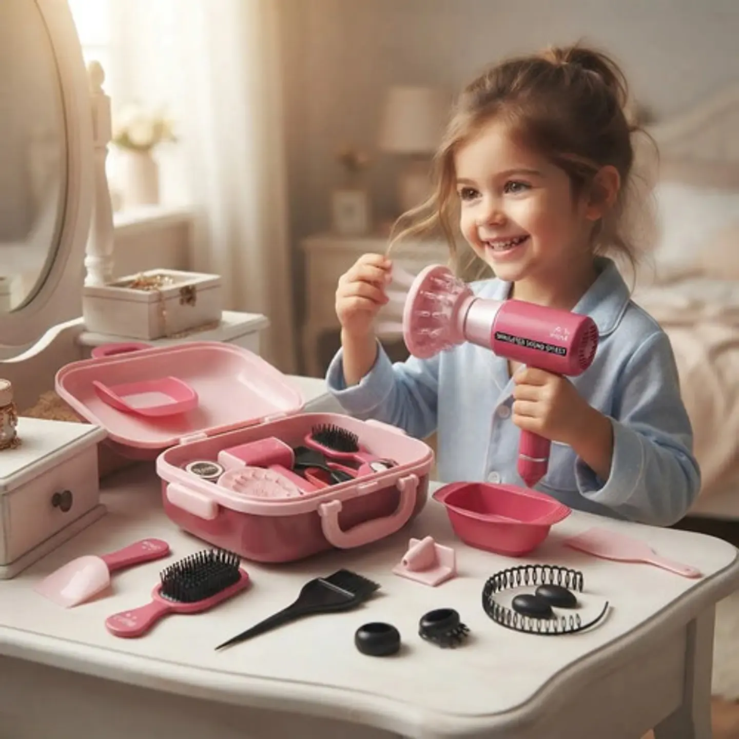 Set De Maleta Kit Maletin De Belleza Peluqueria Infantil 2