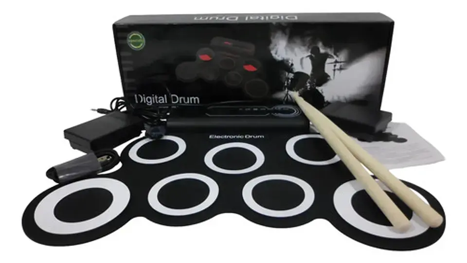 Bateria Electronica Mtl Digital Pad Silicona Portatil Batery 1